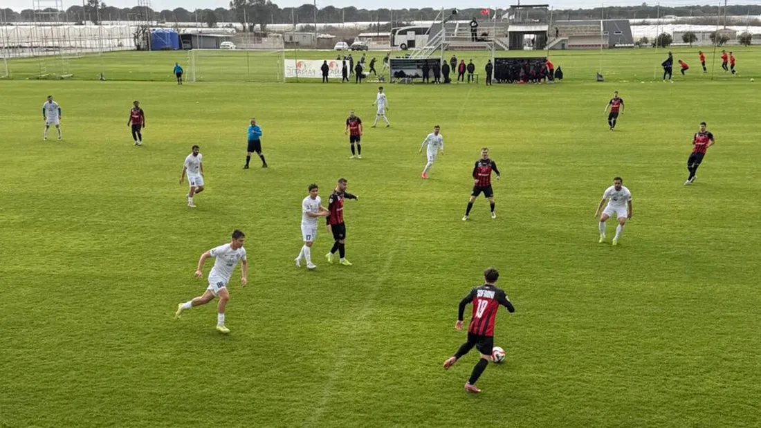 CS Gloria Bistrița are un eșec și o remiză în testele disputate în cantonamentul din Turcia