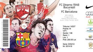 SUPER TARE! Cum au făcut economie organizatorii la meciul Dinamo - Barcelona! Secretul stă în bilet :)