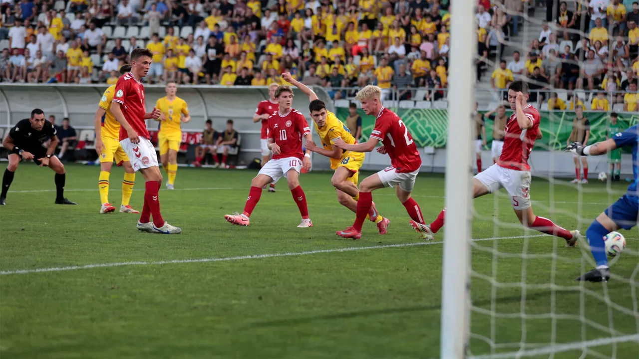Guțea, gol în stilul lui Messi în România U19 – Danemarca U19. Ce a făcut imediat după