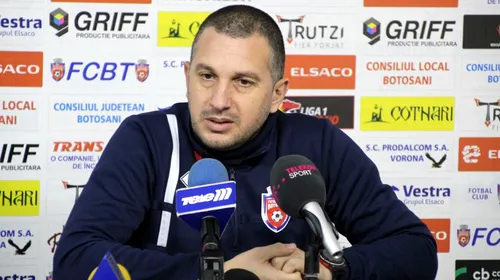Enache e încântat de transferurile pe care le-a primit, însă încă e îngrijorat că FC Botoșani poate termina sezonul prost. „Nu mai avem timp de experimente. Nu suntem siguri de play-off”