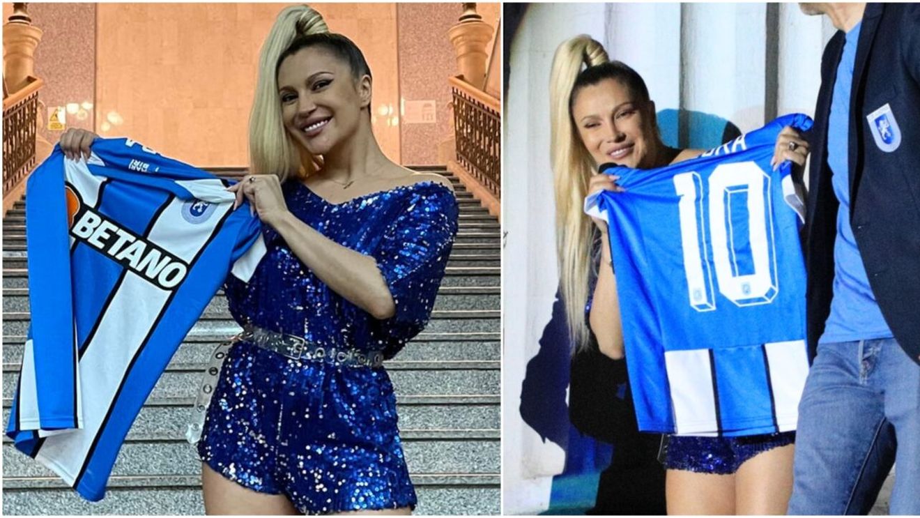 Lora, apariție super senzuală în Bănie! A prezentat noul echipament al Universității Craiova într-o salopetă de păpușă Barbie: „Ești cea mai tare leoaică, olteancă adoptată!” | GALERIE FOTO