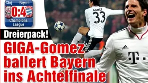 Bild: „GIGA Gomez duce Bayern în optimile Ligii”