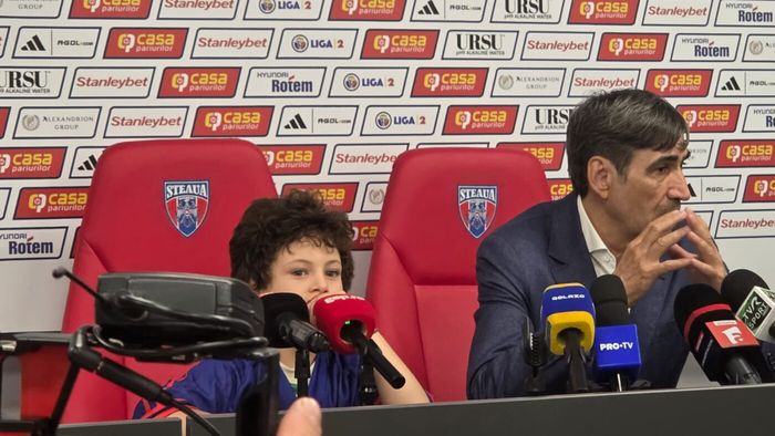 Moment amuzant în Ghencea! Nepotul lui Victor Pițurcă a luat microfonul „ProSport” și l-a luat la întrebări pe bunicul său: „Tu vorbești acum?”