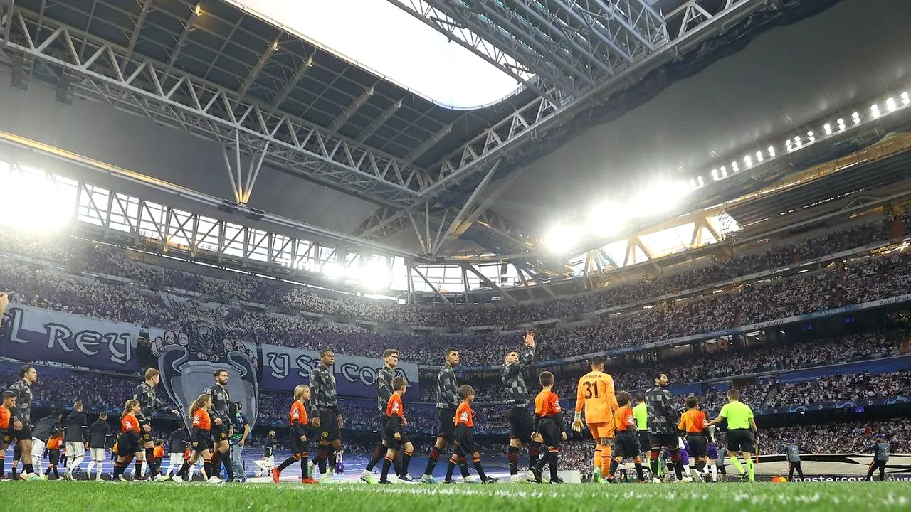 Real Madrid, scenografie specială la meciul cu Manchester City din semifinalele Ligii Campionilor! Mesajul afișat pe „Santiago Bernabeu” | FOTO