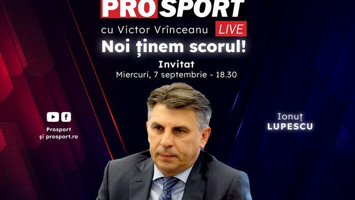 ProSport Live, o nouă ediție premium pe prosport.ro! Ionuț Lupescu este invitatul special al emisiunii, de la 18:30