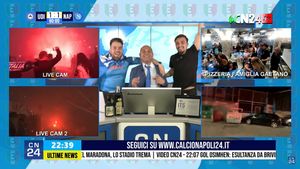 Imagini impresionante după ce Napoli a câștigat titlul în Italia! Lacrimi în studioul TV și fiesta pe stadionul de sub Vezuviu: „È finita! Mamma mia!” | VIDEO & FOTO