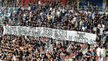 Război crâncen între galeriile FCSB și CSA Steaua, aflate pentru prima dată față în față! Atacuri dezlănțuite la Supercupa României: „Pentru noi nu existați!” / „Sclavii lui Gigi!”. FOTO