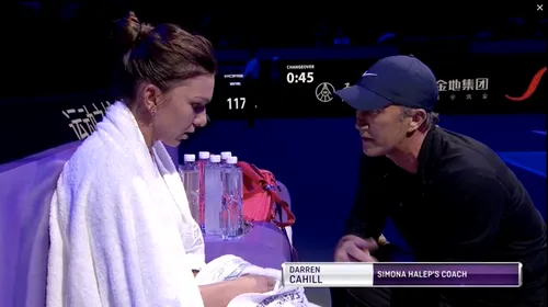 Aici s-a rupt totul pentru Simona Halep în primul set al meciului cu Bianca Andreescu. Cum a încercat Cahill să salveze situația: „Joacă așa!”
