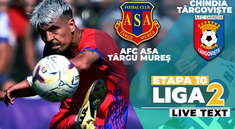Chindia câștigă spectaculos la Târgu Mureș, într-un meci în care și-a dat inclusiv autogol, și urcă pe podiumul Ligii 2. AFC ASA nu-și ia revanșa și bifează a doua înfrângere acasă în acest sezon