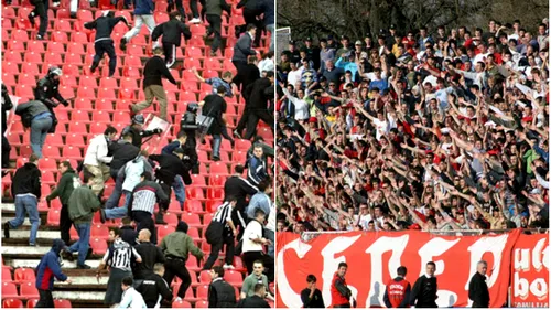 Incidente la derby-ul Steaua Roșie-Partizan. Fanii s-au luat la bătaie. Meciul a început cu o întârziere de aproape o oră