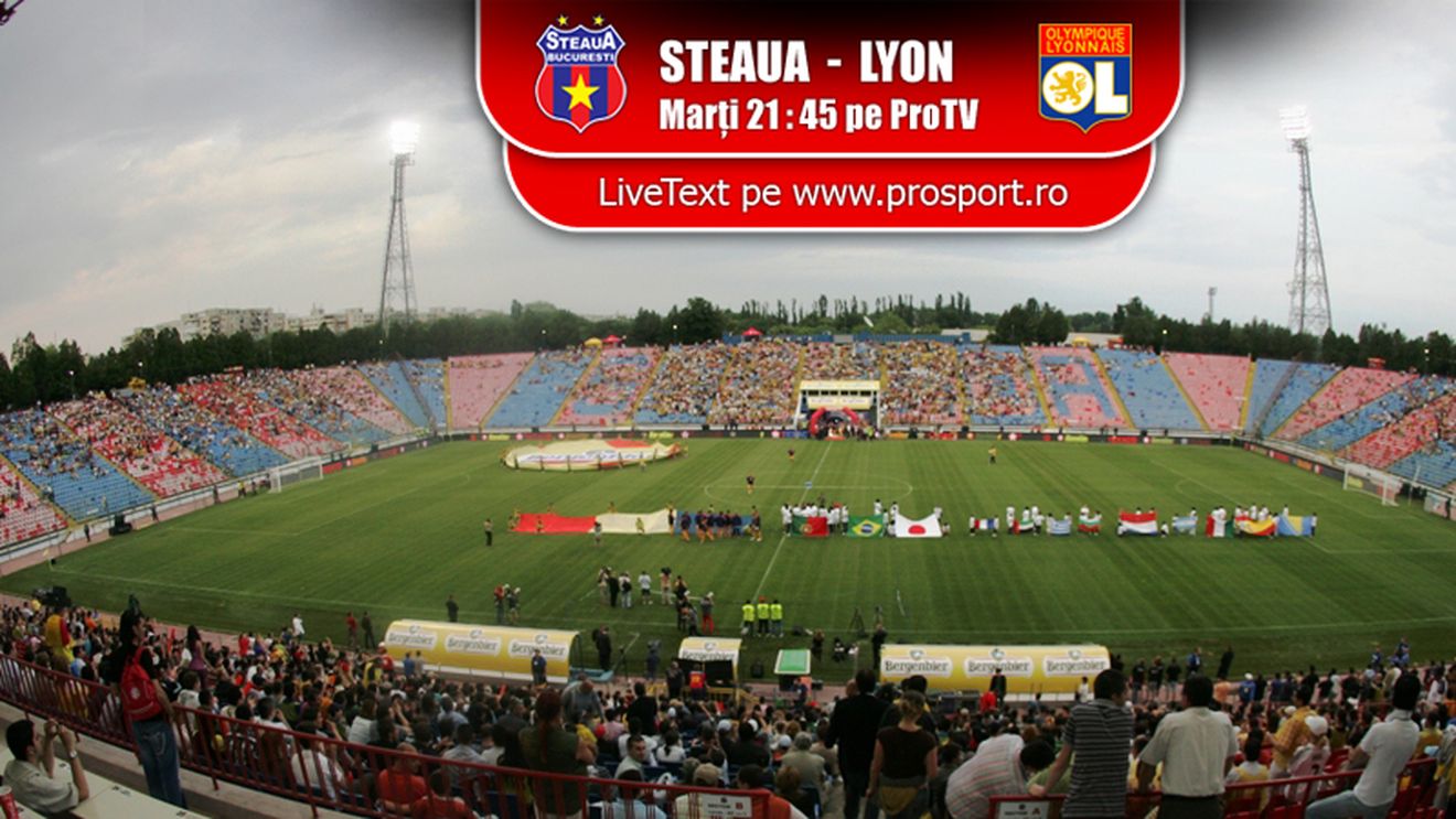 Fanii nu mai speră în calificare! Steaua - Lyon, cu tribunele pe jumătate goale