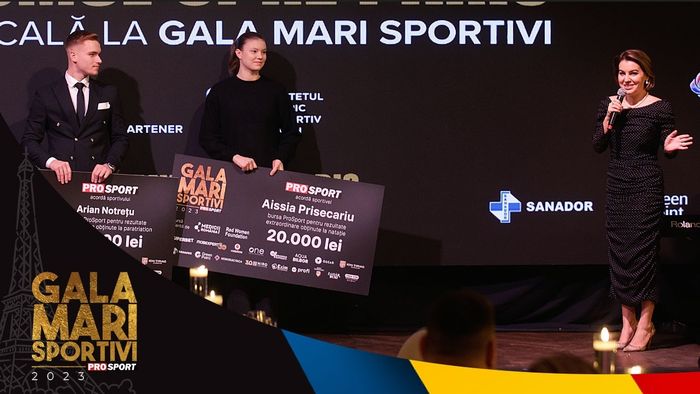 Romina Gingașu, președintele Red Women Foundation, a oferit două burse speciale de 20.000 de lei fiecare la Gala Mari Sportivi ProSport: „Vreau să vă mulțumesc pentru această oportunitate de a susține sportivii!”. VIDEO