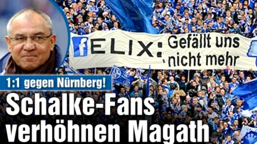 FOTO Magath, ironizat de fani!** Raul o salvează pe Schalke