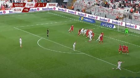 Risto Radunovic, erou pentru Muntenegru în meciul cu Turcia. Fundașul de la FCSB a marcat superb în minutul 97 și a adus un punct naționalei sale | FOTO