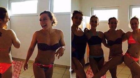 FOTO | Ziua chimonourilor deschise. Componentele lotului olimpic de judo s-au pozat în costume de baie. "Atenție, feriți capul!"