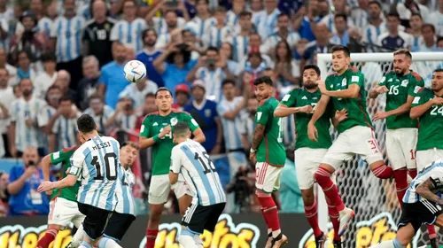 Argentina – Mexic 2-0, în Grupa C de la Campionatul Mondial din Qatar. Messi și Fernandez au înscris superb. Urmează „finala” cu Polonia