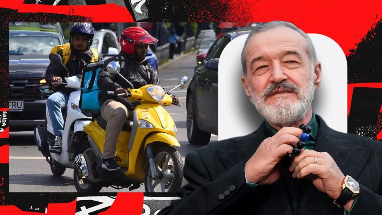 Gigi Becali a văzut un livrator Glovo pe stradă și a făcut un gest remarcabil. Luțu și un călugăr au fost martori