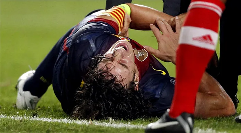 Pierdere uriașă pentru Barcelona:** Puyol și-a dislocat cotul și va rata El Clasico de duminică