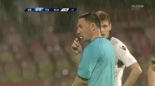 Moment emoționant în Dinamo – FC Voluntari. VIDEO | Sebastian Colțescu l-a lăsat pe arbitrul de rezervă să fluiere finalul jocului, la partida sa de retragere