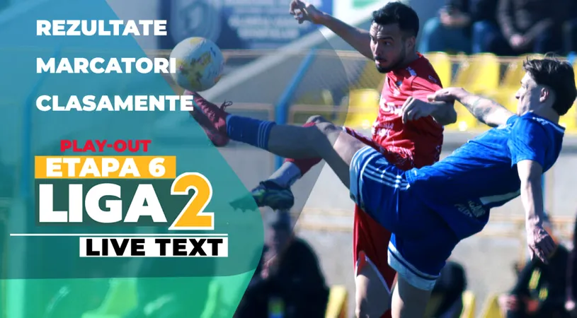 Penultima etapă din play-out-ul Ligii 2 | Ceahlăul și CS Tunari au retrogradat, CS Dinamo merge la baraj. Șelimbărul profită de pasul greșit al CSM Olimpia și e la mâna sa să se salveze