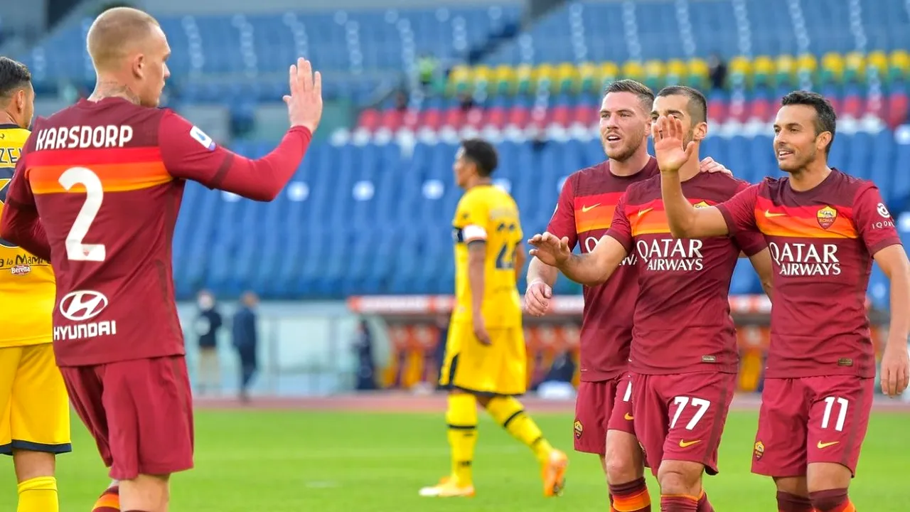 AS Roma, în formă maximă înaintea returului cu CFR Cluj! Henrikh Mkhitaryan, gol fabulos și avertisment pentru Dan Petrescu