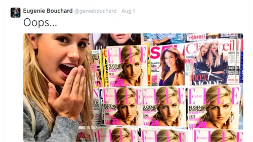 Gafă de proporții: de pe coperta revistei până la articolul din pagina 100, Eugenie Bouchard a devenit Maria Șarapova, chiar în Canada