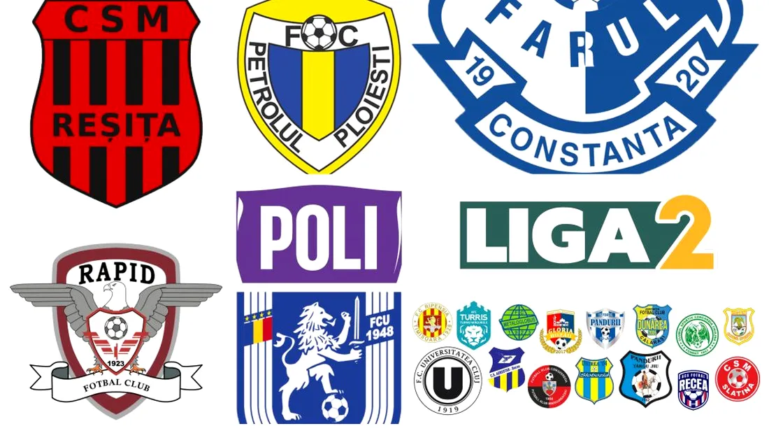 Date istorice legate de participantele eșalonului secund! CSM Reșița e cea mai familiarizată cu Liga 2, ”U” Cluj, Farul și Petrolul sunt în top la sezoane și puncte acumulate