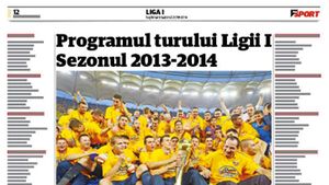 ASTĂ‚ZI, SUPLIMENT PROSPORT: Loturile echipelor din Liga I și programul turului! Gratuit cu ediția tipÃ£ritÃ£!