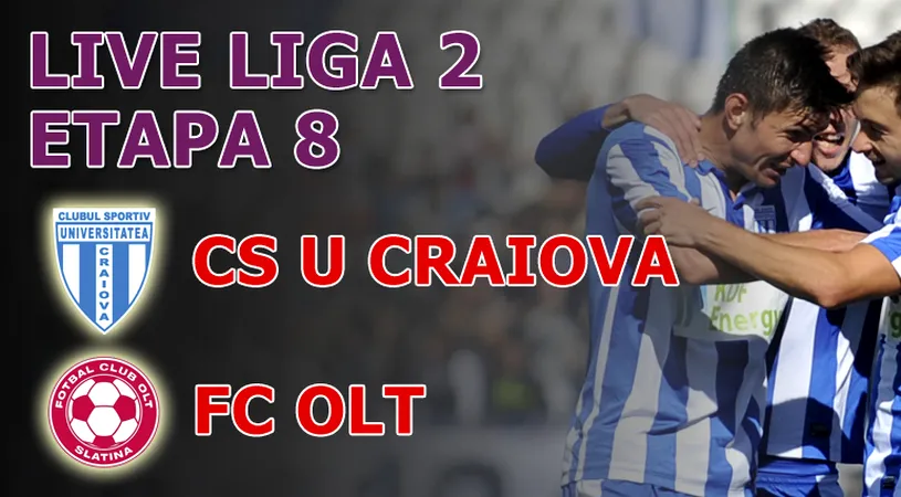 CS U Craiova - FC Olt 2-1** Echipa lui Stângă a întors scorul și a câștigat, deși a jucat în 10 din minutul 3