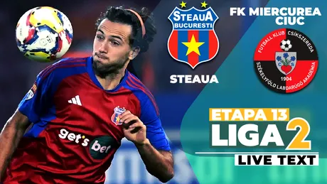 Steaua învinge FK Miercurea Ciuc și se apropie la un punct de ultimul loc care duce în play-off. Bogdan Chipirliu, din nou om de gol în Ghencea
