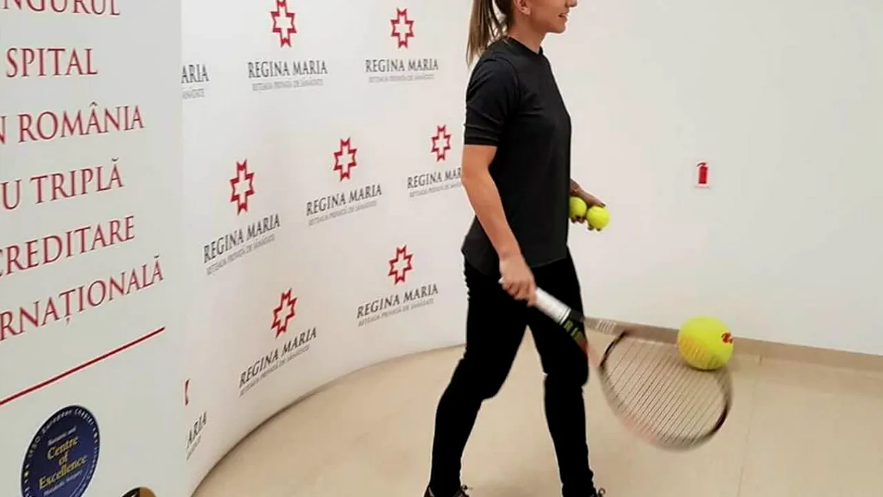 FOTO | Le-a servit o porție de bucurie. Simona Halep a jucat tenis cu pacienții unui spital din București