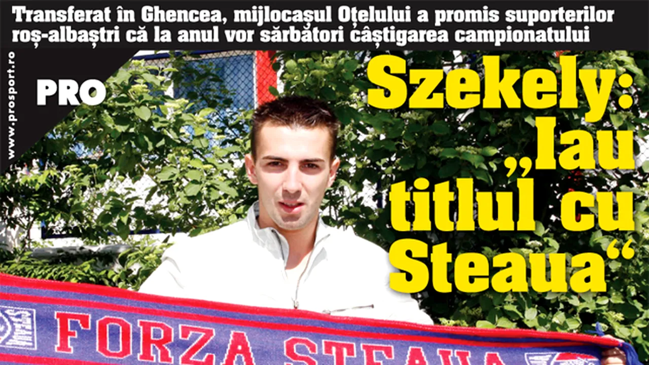 Szekely promite titlul. În 2009