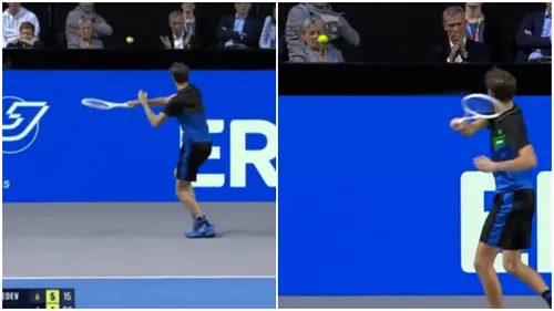 Incident urât în tenis! Daniil Medvedev a lovit cu mingea în față o spectatoare, în mod intenționat! Decizia incredibilă a arbitrului | VIDEO