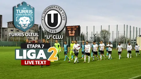 ”U” Cluj umilește Turris Oltul la Turnu Măgurele și urcă pe locul 2 în Liga 2. Ardelenii au fost preciși în atac, teleormănenii au fost dezavantajați de arbitraj