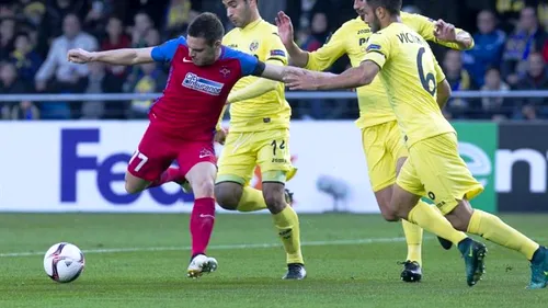 Un Achim prea târziu. Steaua pierde cu 2-1 la Villarreal și este eliminată din Europa League. Golul lui Achim și prostia făcută de Tamaș, reperele partidei decisive