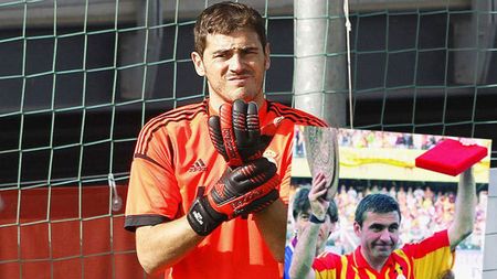 Tricoul lui Hagi, pus la loc de cinste de Casillas. Echipamentul "Regelui", pe raft cu cel al lui Matthaus și Julio Salinas
