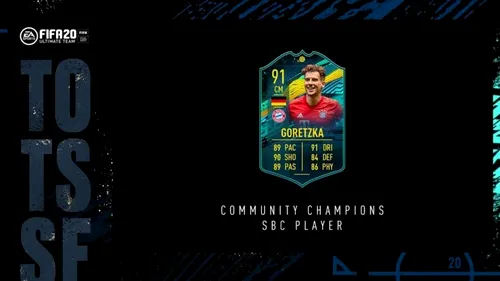 Player Moments Leon Goretzka este noua provocare de tipul Squad Building Challenge! SBC-ul vă aduce în echipă unul dintre cei mai buni mijlocași din acest mod al jocului