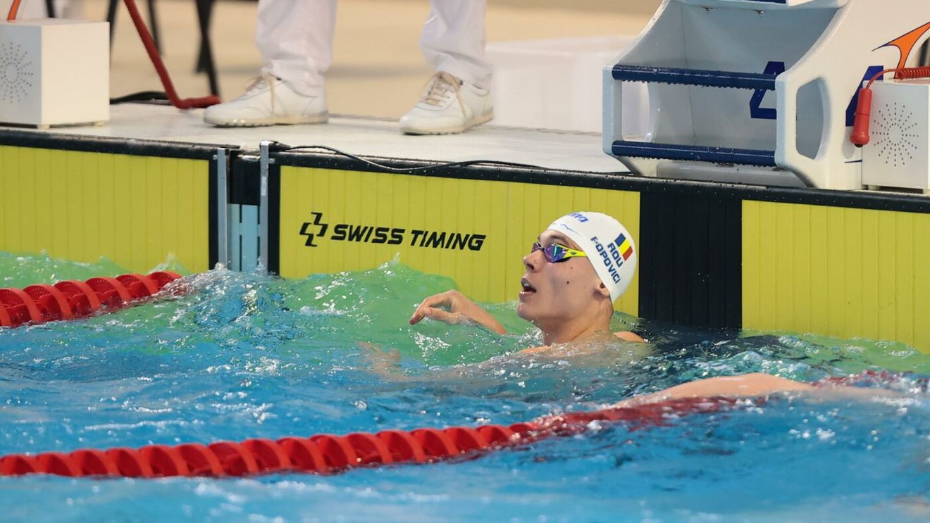 David Popovici a câştigat cursa la 50 de metri liber de la Campionatele Naționale cu record
