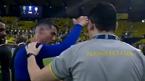 Cristiano Ronaldo, gest urât și un nou scandal în Arabia Saudită: l-a împins pe un jucător care venise să facă o poză cu el | VIDEO