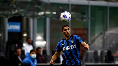 Lovitură dură pentru Inter Milano, înaintea debutului în grupele Champions League. Achraf Hakimi a fost depistat pozitiv la testul pentru COVID-19