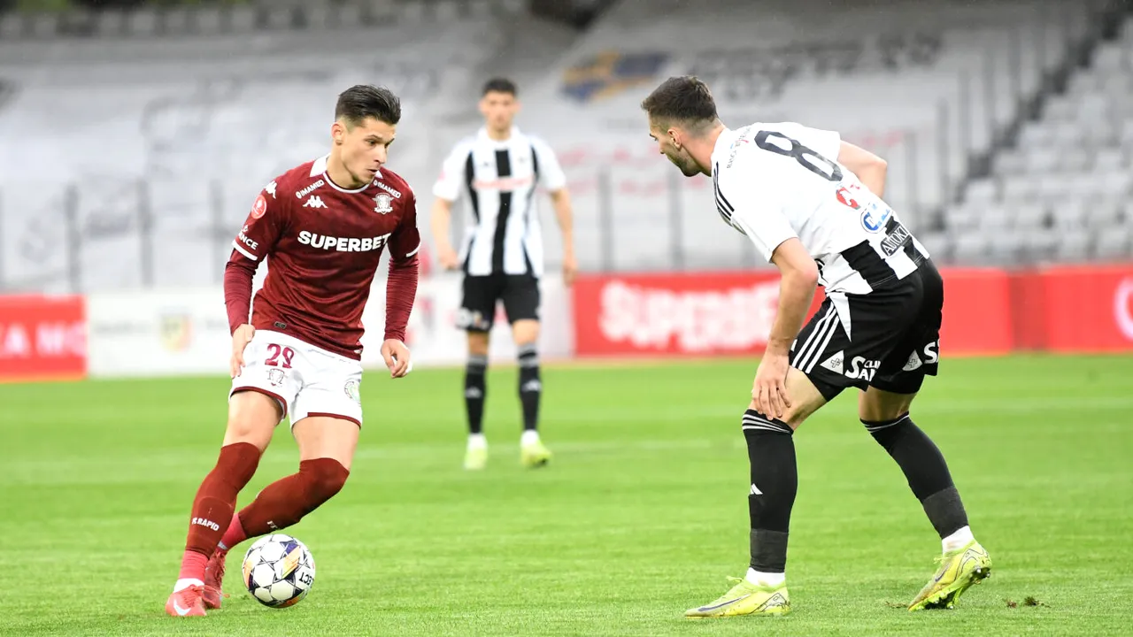 🚨 U Cluj – Rapid București 2-2, în etapa 10 a play-off-ului din Superliga. Ioan Sabău este neînvins de 11 meciuri în fața alb-vișiniilor