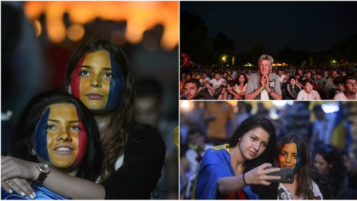 VIDEO & FOTO | Cum s-a trăit meciul Franța - România în parcuri, pe stadioanele și terasele din țară. Mii de fani și-au arătat susținerea pentru națională