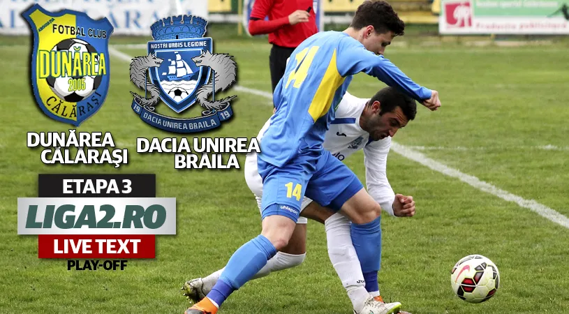 Dunărea - Dacia Unirea 2-2.** Final incendiar la Călărași. Roșu egalează din penalty în al cincilea minut de prelungiri. Arbitrul iese de pe teren cu ajutorul firmei de pază