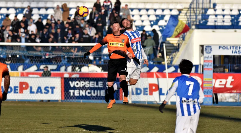 Dunărea Călărași - Poli Iași, 1-2. Gabi Iancu a marcat un gol fabulos, dar moldovenii s-au impus pe final