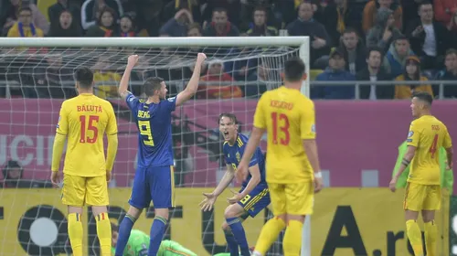 România – Suedia 0-2. Tricolorii, neputincioși pe Arena Națională! Nordicii s-au calificat la Euro 2020