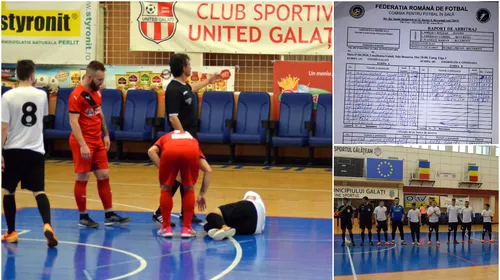 Futsalul, batjocorit! Bolnavii închipuiți de la Informatica Timișoara și-au trimis juniorii să simuleze accidentări la Galați. „Cădeau după duel umăr la umăr și se văitau de dureri la gleznă”