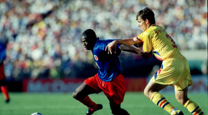 Punctul culminant al duelului Prodan - Asprilla din meciul România - Columbia: 