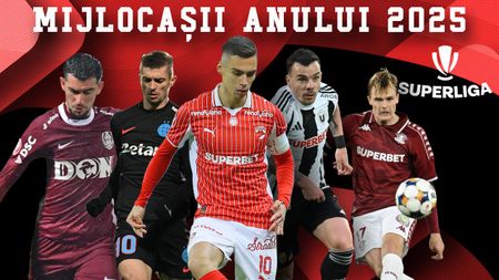 Trei echipe își împart titularii din linia de mijloc pentru Echipa Anului 2025 în Superliga! Se conturează deja primul 11 de vis și lista impresionantă a „rezervelor”