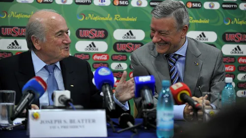 Mircea Sandu garantează pentru Blatter: „Demisia are legătură cu corupția de la FIFA. Dar el nu e corupt, câștiga 10 milioane pe an, nu avea nevoie de un milion pentru a sprijini o candidatură”