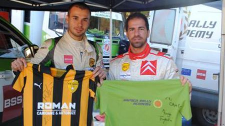 "Mă gândesc serios să particip la curse". Constantinescu, atacantul lui FC Brașov, a fost copilotul lui Simone Tempestini